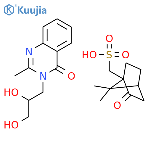 (1S)-2-oxobornane-10-sulphonic acid, compound with 3-(2,3-dihydroxypropyl)-2-methylquinazolin-4(3H)-one (1:1) structure