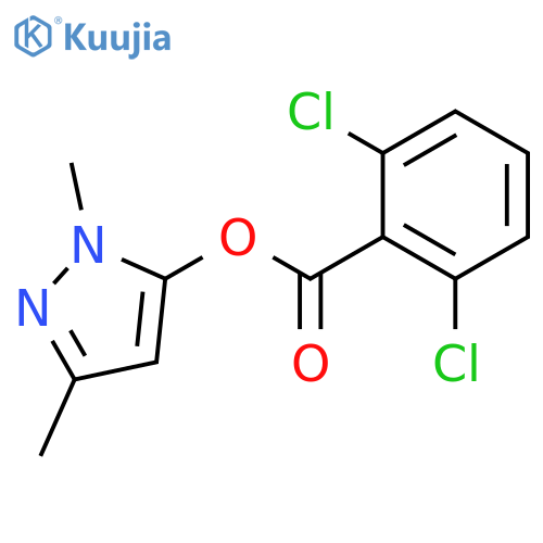 BENZOIC ACID, 2,6-DICHLORO-, 1,3-DIMETHYL-1H-PYRAZOL-5-YL ESTER structure
