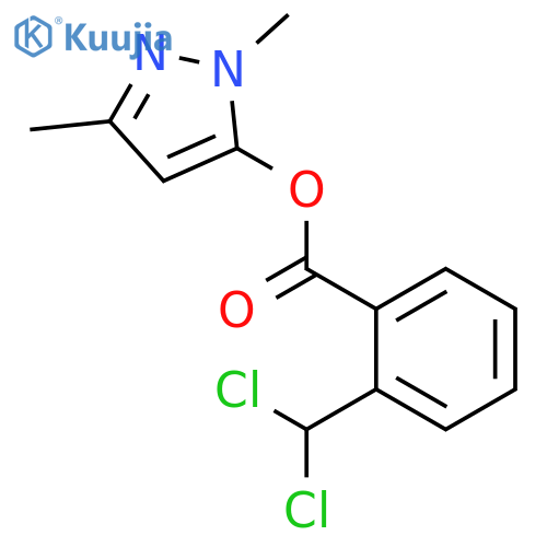 BENZOIC ACID, 2-(DICHLOROMETHYL)-, 1,3-DIMETHYL-1H-PYRAZOL-5-YL ESTER structure