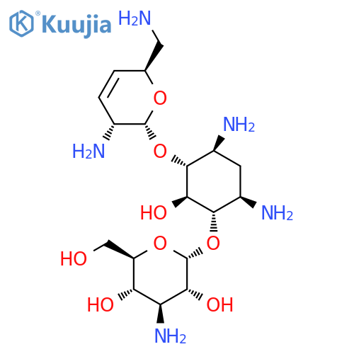 (2S,3R,4S,5S,6R)-4-Amino-2-[(1S,2S,3R,4S,6R)-4,6-diamino-3-[[(2R,3R,6S)-3-amino-6-(aminomethyl)-3,6-dihydro-2H-pyran-2-yl]oxy]-2-hydroxycyclohexyl]oxy-6-(hydroxymethyl)oxane-3,5-diol structure