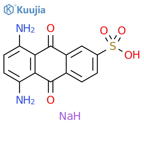 2-Anthracenesulfonic acid, 5,8-diamino-9,10-dihydro-9,10-dioxo-, sodium salt (1:1) structure