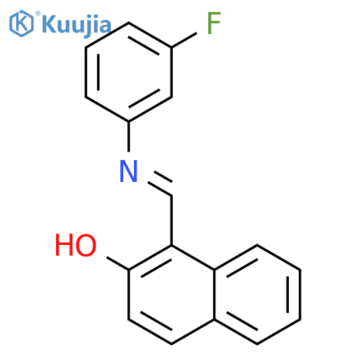 2-Naphthalenol, 1-[[(3-fluorophenyl)imino]methyl]- structure