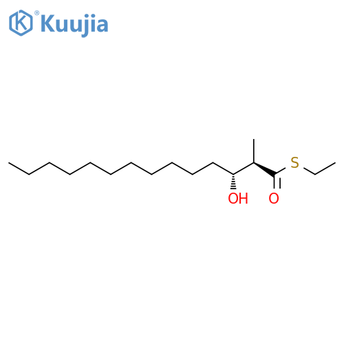 TETRADECANETHIOIC ACID, 3-HYDROXY-2-METHYL-, S-ETHYL ESTER, (2R,3R)- structure