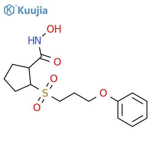 CYCLOPENTANECARBOXAMIDE, N-HYDROXY-2-[(3-PHENOXYPROPYL)SULFONYL]- structure