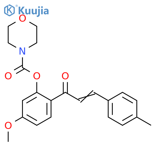 5-methoxy-2-(2E)-3-(4-methylphenyl)prop-2-enoylphenyl morpholine-4-carboxylate structure