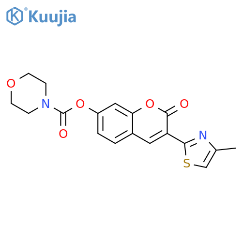 3-(4-methyl-1,3-thiazol-2-yl)-2-oxo-2H-chromen-7-yl morpholine-4-carboxylate structure