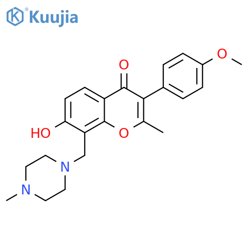 7-hydroxy-3-(4-methoxyphenyl)-2-methyl-8-(4-methylpiperazin-1-yl)methyl-4H-chromen-4-one structure