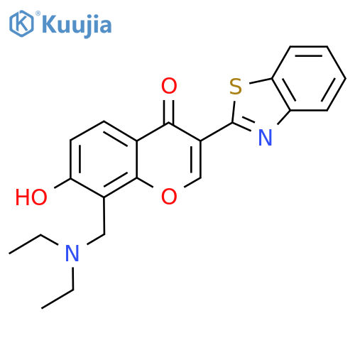 3-(1,3-benzothiazol-2-yl)-8-(diethylamino)methyl-7-hydroxy-4H-chromen-4-one structure