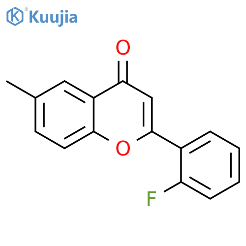 2-(2-fluorophenyl)-6-methyl-4H-chromen-4-one structure