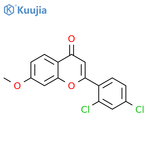 2-(2,4-dichlorophenyl)-7-methoxychromen-4-one structure