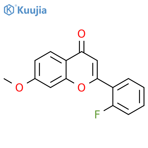 2-(2-fluorophenyl)-7-methoxychromen-4-one structure