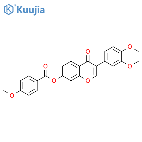 3-(3,4-dimethoxyphenyl)-4-oxo-4H-chromen-7-yl 4-methoxybenzoate structure