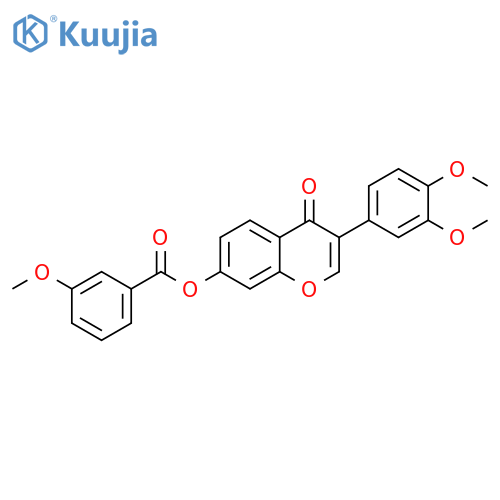3-(3,4-dimethoxyphenyl)-4-oxo-4H-chromen-7-yl 3-methoxybenzoate structure