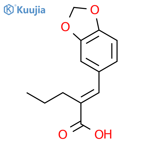 Pentanoic acid, 2-(1,3-benzodioxol-5-ylmethylene)- structure