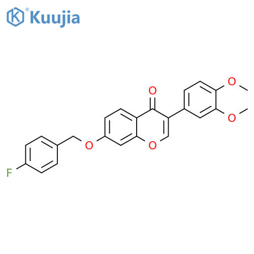 3-(3,4-dimethoxyphenyl)-7-(4-fluorophenyl)methoxy-4H-chromen-4-one structure