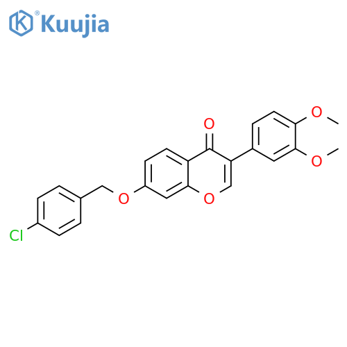 7-(4-chlorophenyl)methoxy-3-(3,4-dimethoxyphenyl)-4H-chromen-4-one structure