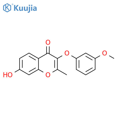 7-hydroxy-3-(3-methoxyphenoxy)-2-methyl-4H-chromen-4-one structure