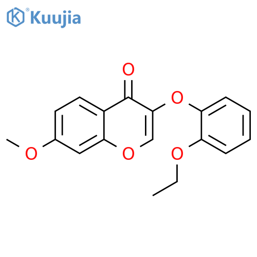 3-(2-ethoxyphenoxy)-7-methoxychromen-4-one structure