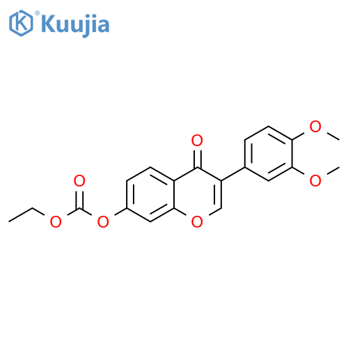 3-(3,4-dimethoxyphenyl)-4-oxo-4H-chromen-7-yl ethyl carbonate structure