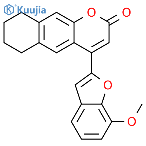 4-(7-methoxy-1-benzofuran-2-yl)-2H,6H,7H,8H,9H-cyclohexagchromen-2-one structure