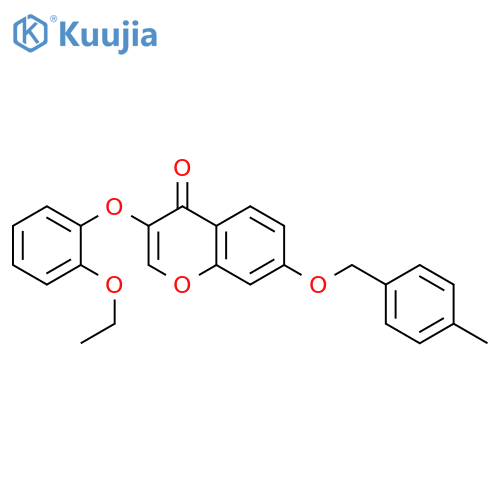 3-(2-ethoxyphenoxy)-7-(4-methylphenyl)methoxy-4H-chromen-4-one structure