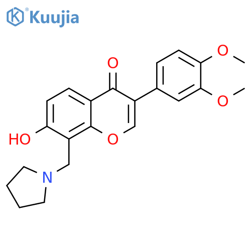 3-(3,4-dimethoxyphenyl)-7-hydroxy-8-(pyrrolidin-1-yl)methyl-4H-chromen-4-one structure