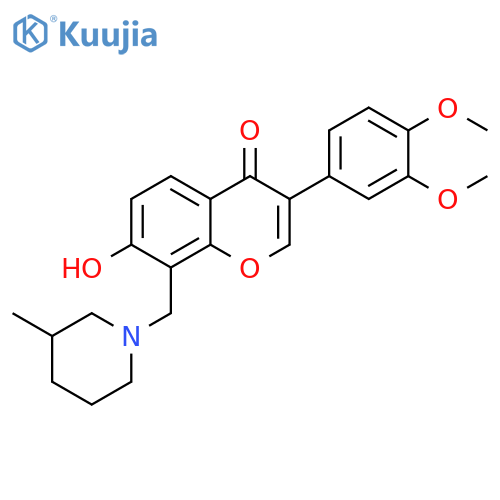 3-(3,4-dimethoxyphenyl)-7-hydroxy-8-(3-methylpiperidin-1-yl)methyl-4H-chromen-4-one structure