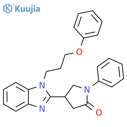 4-1-(3-phenoxypropyl)-1H-1,3-benzodiazol-2-yl-1-phenylpyrrolidin-2-one structure