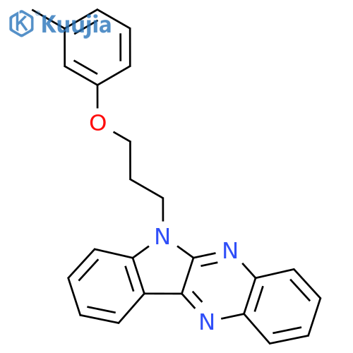 6-3-(3-methylphenoxy)propyl-6H-indolo2,3-bquinoxaline structure