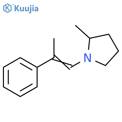 Pyrrolidine, 2-methyl-1-(2-phenyl-1-propenyl)- structure