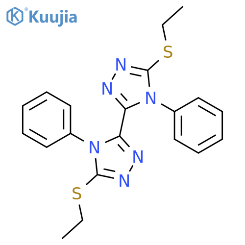 3,3'-Bi-4H-1,2,4-triazole, 5,5'-bis(ethylthio)-4,4'-diphenyl- structure