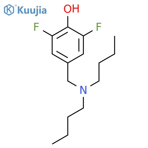 PHENOL, 4-[(DIBUTYLAMINO)METHYL]-2,6-DIFLUORO- structure
