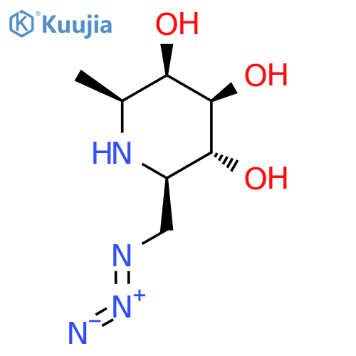 3,4,5-Piperidinetriol, 2-(azidomethyl)-6-methyl-, (2R,3R,4R,5R,6S)- structure
