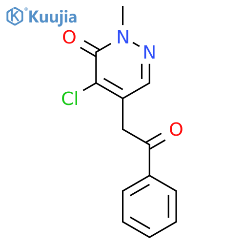 3(2H)-Pyridazinone, 4-chloro-2-methyl-5-(2-oxo-2-phenylethyl)- structure