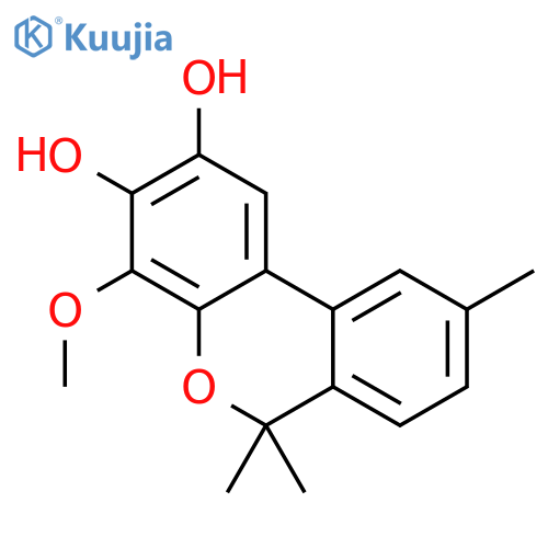6H-DIBENZO[B,D]PYRAN-2,3-DIOL, 4-METHOXY-6,6,9-TRIMETHYL- structure