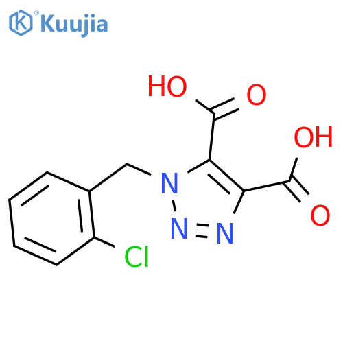 1-(2-chlorophenyl)methyl-1H-1,2,3-triazole-4,5-dicarboxylic acid structure