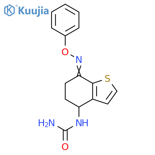 Urea, [4,5,6,7-tetrahydro-7-(phenoxyimino)benzo[b]thien-4-yl]- structure