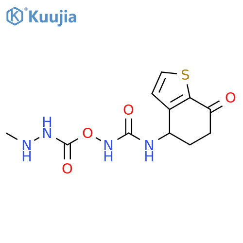 Urea,N-[[(2-methylhydrazino)carbonyl]oxy]-N'-[4,5,6,7-tetrahydro-7-oxobenzo[b]thien-4-yl]- structure