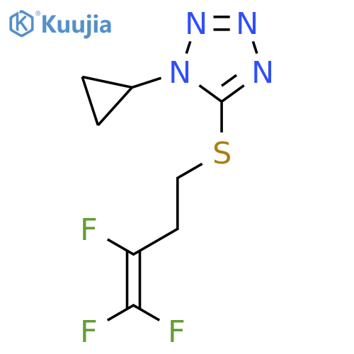 1H-TETRAZOLE, 1-CYCLOPROPYL-5-[(3,4,4-TRIFLUORO-3-BUTENYL)THIO]- structure