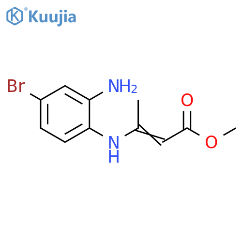 2-Butenoic acid, 3-[(2-amino-4-bromophenyl)amino]-, methyl ester structure