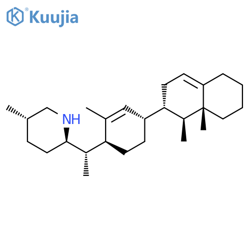 Piperidine,5-methyl-2-[(1S)-1-[(1S,4S)-2-methyl-4-[(1S,2S,8aR)-1,2,3,5,6,7,8,8a-octahydro-1,8a-dimethyl-2-naphthalenyl]-2-cyclohexen-1-yl]ethyl]-,(2R,5S)- (9CI) structure