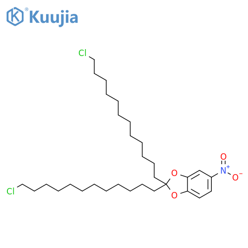 1,3-Benzodioxole, 2,2-bis(12-chlorododecyl)-5-nitro- structure