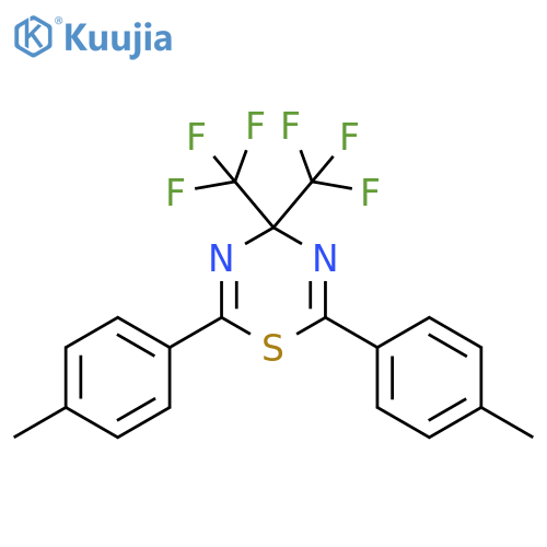 4H-1,3,5-Thiadiazine, 2,6-bis(4-methylphenyl)-4,4-bis(trifluoromethyl)- structure