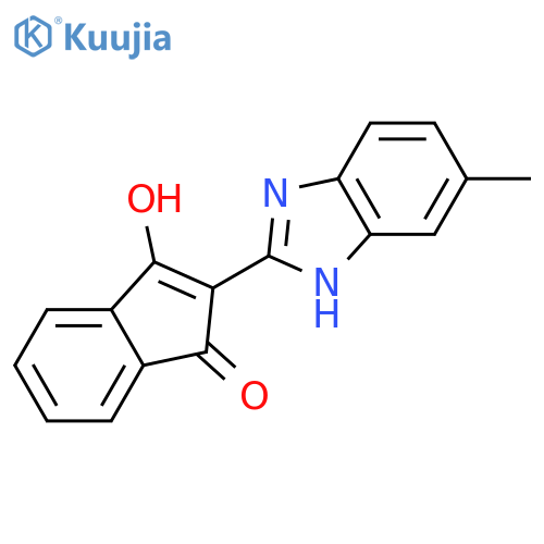 1H-Indene-1,3(2H)-dione,2-(1,3-dihydro-5-methyl-2H-benzimidazol-2-ylidene)- structure