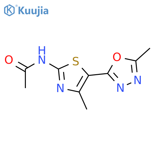 ACETAMIDE, N-[4-METHYL-5-(5-METHYL-1,3,4-OXADIAZOL-2-YL)-2-THIAZOLYL]- structure