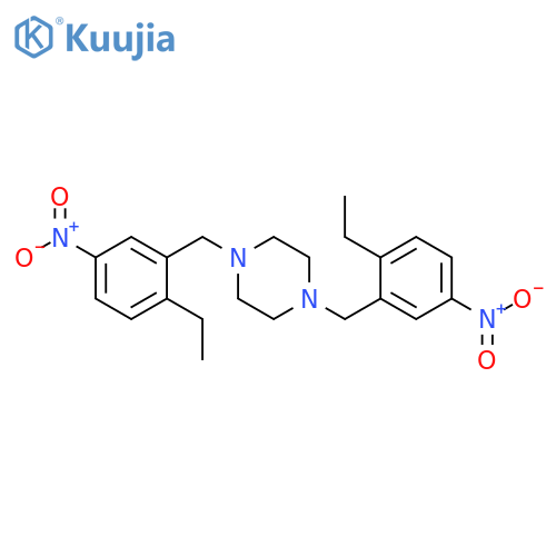 Piperazine, 1,4-bis[(2-ethyl-5-nitrophenyl)methyl]- structure