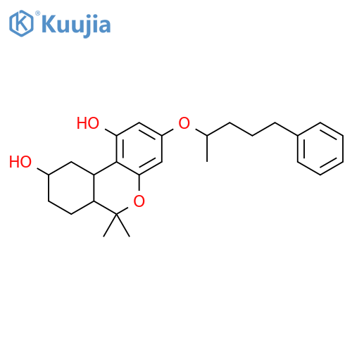 6H-Dibenzo[b,d]pyran-1,9-diol, 6a,7,8,9,10,10a-hexahydro-6,6-dimethyl-3-(1-methyl-4-phenylbutoxy)- structure