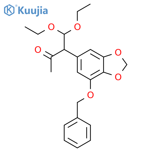 2-BUTANONE, 4,4-DIETHOXY-3-[7-(PHENYLMETHOXY)-1,3-BENZODIOXOL-5-YL]- structure