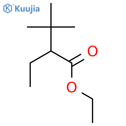 Butanoic acid, 2-ethyl-3,3-dimethyl-, ethyl ester structure