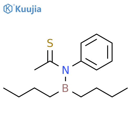 Ethanethioamide, N-(dibutylboryl)-N-phenyl- structure